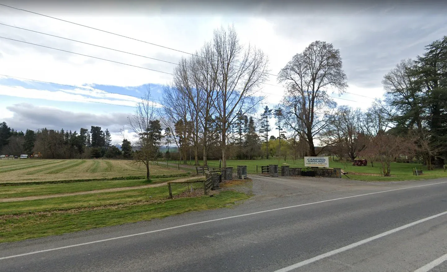 Culverden camping ground entrance, highlighting outdoor accommodation and leisure businesses.