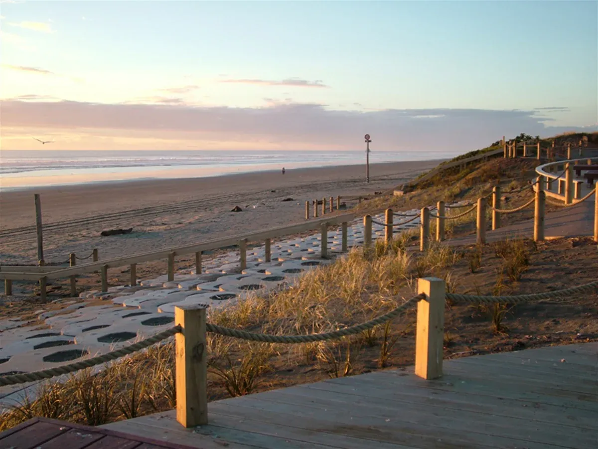 Foxton's iconic beach and historical charm, catering to retail and tourism businesses in NZ.