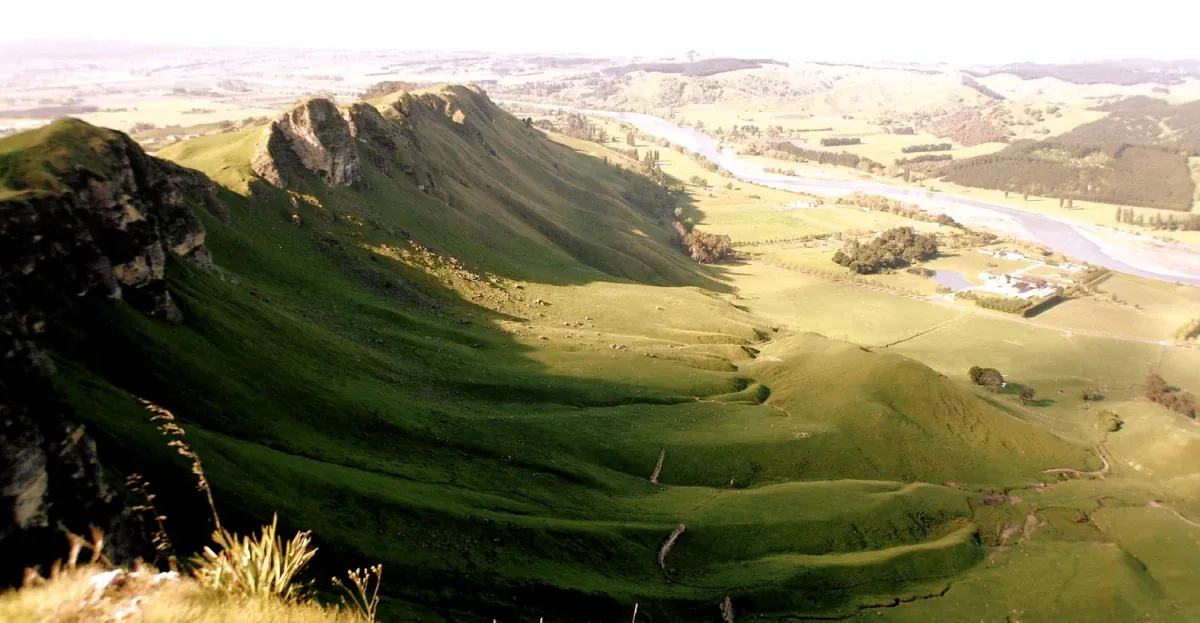 Kahuranaki hills - rural charm and businesses catering to agriculture and outdoor adventures.